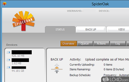 SpiderOak Screenshot