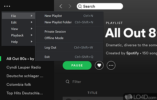 An amazing music app for Windows - Screenshot of Spotify