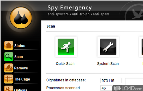 All-in-one antivirus, anti-spyware and anti-spam software solution to keep computer of malware and unwanted files - Screenshot of Spy Emergency