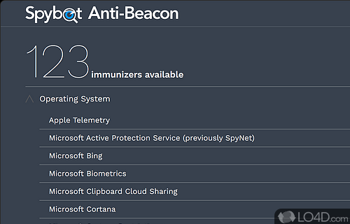 Spybot Anti Beacon Screenshot