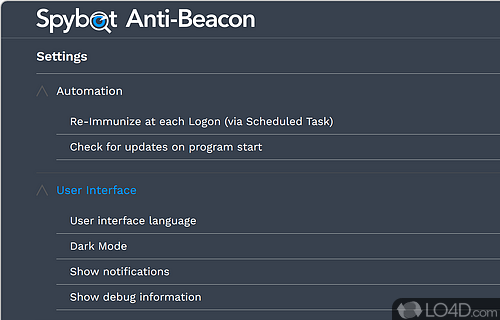 Spybot Anti Beacon Screenshot