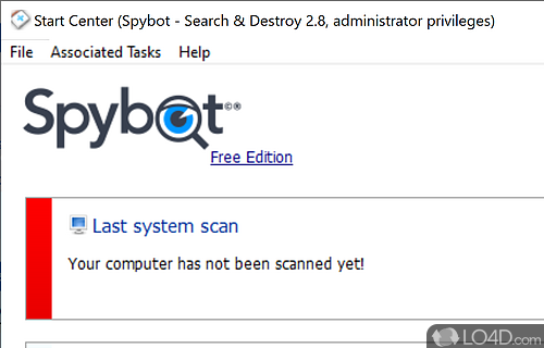Scan your computer and view results - Screenshot of SpyBot Search & Destroy