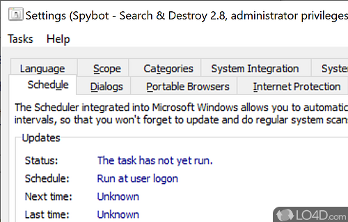 A free and efficient anti-spyware tool - Screenshot of SpyBot Search & Destroy