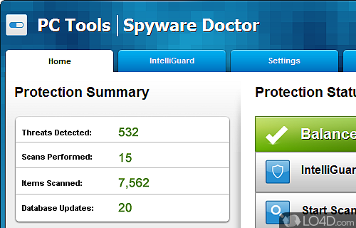 Screenshot of Spyware Doctor - User interface