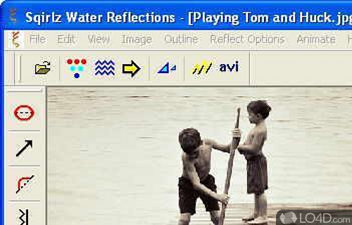 Screenshot of Sqirlz Water Reflections - Have an image greatly enhanced with water effects, ripple, rain