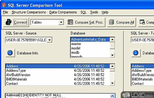 Sql server database comparison tool