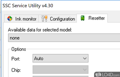 Quickly identifies a connected printer - Screenshot of SSC Service Utility