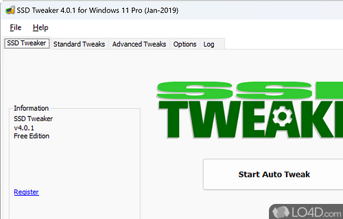 Adjust standard and advanced settings to SSD drives in order to boost performance - Screenshot of SSD Tweaker