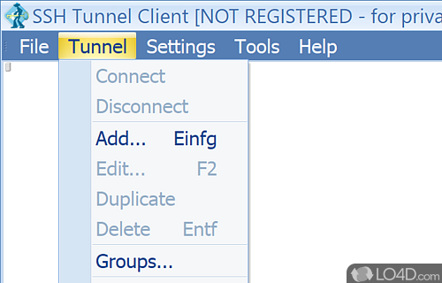 User interface - Screenshot of SSH Tunnel Client