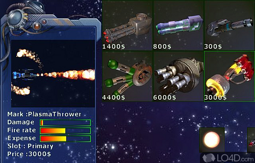 Screenshot of Star Blaze - User interface