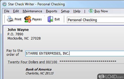 Star Check Writer Screenshot