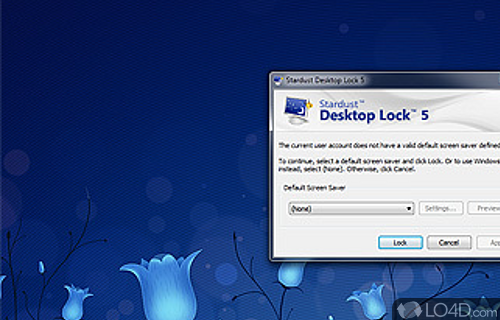 Screenshot of Stardust Desktop Lock - Make sure desktop remains protected from pranksters