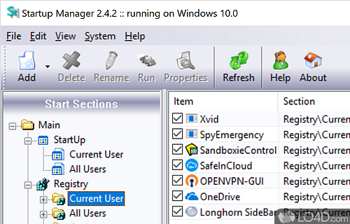 StartUp Manager Free screenshot