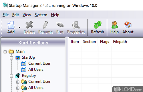 StartUp Manager Free screenshot