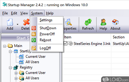 StartUp Manager Free screenshot