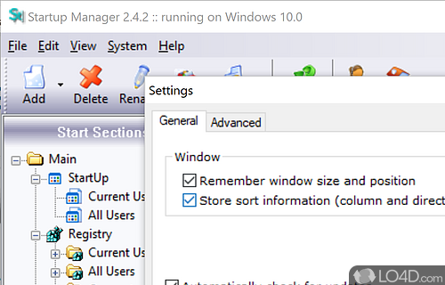StartUp Manager Free screenshot