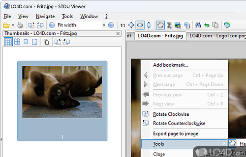 Create bookmarks to quickly access content of interest - Screenshot of STDU Viewer