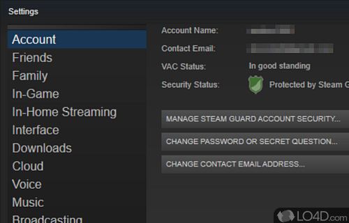 Popular interface to access games in a portal - Screenshot of Steam