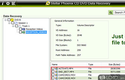 Stellar Phoenix CD- Rom Screenshot