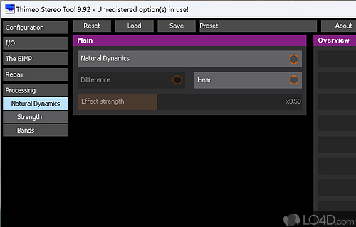 Enhance audio using a large number of processors - Screenshot of Stereo Tool