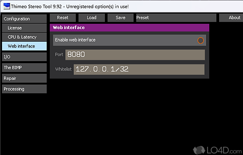 User interface - Screenshot of Stereo Tool
