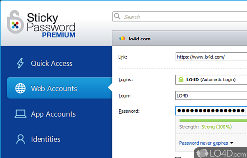 Support for multiple web browsers - Screenshot of Sticky Password