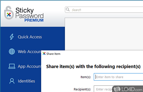 Testing its performance - Screenshot of Sticky Password