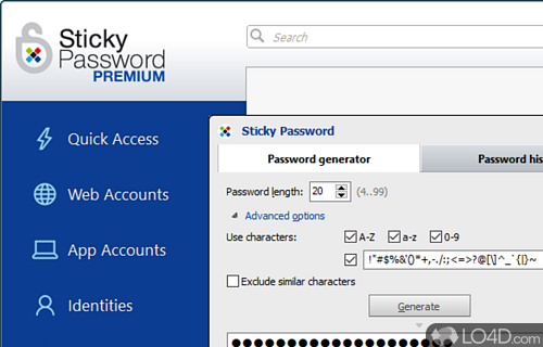 A reliable and advanced password manager - Screenshot of Sticky Password