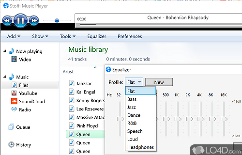 Simplistic looks - Screenshot of Stoffi Music Player
