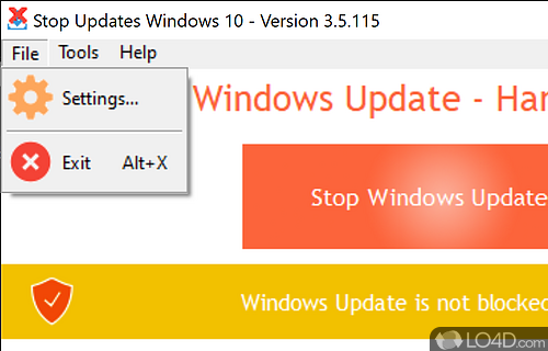 A free utility to manage Windows OS updates - Screenshot of StopUpdates10