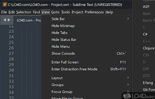 Powerful code editor to maximize the performance - Screenshot of Sublime Text