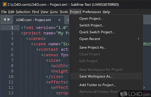 Free text editor - Screenshot of Sublime Text