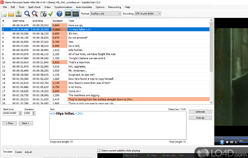Subtitle Edit Portable Screenshot