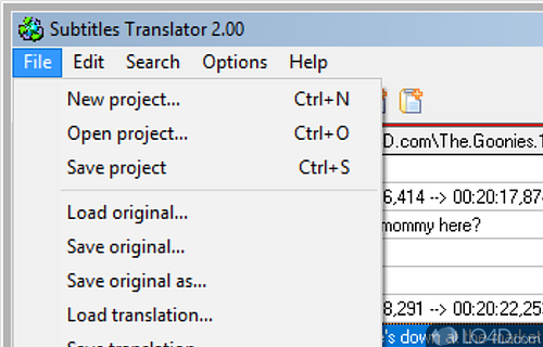 How it works - Screenshot of Subtitles Translator