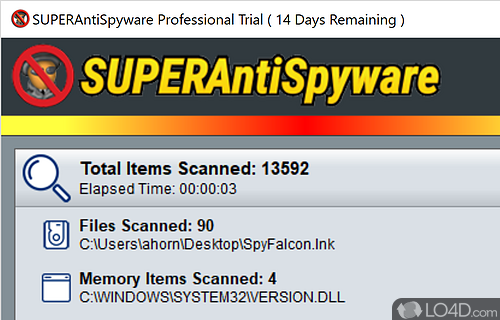 Offers excellent detections and quick removal of common infection - Screenshot of SUPERAntiSpyware Pro