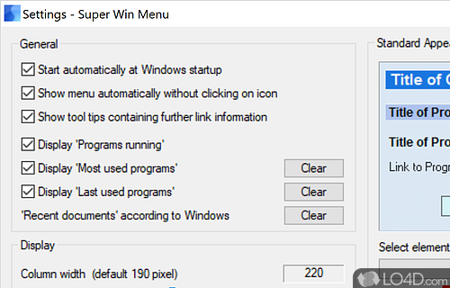 Easily accessible and very useful utility - Screenshot of Super Win Menu