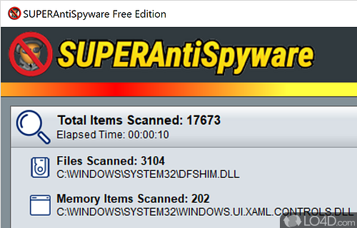 SuperAntiSpyware - Screenshot of SUPERAntiSpyware Free