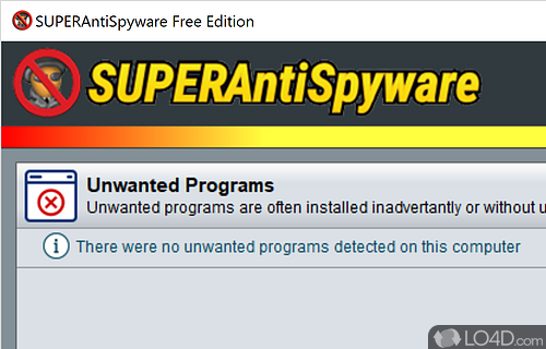 Malware - Screenshot of SUPERAntiSpyware Free