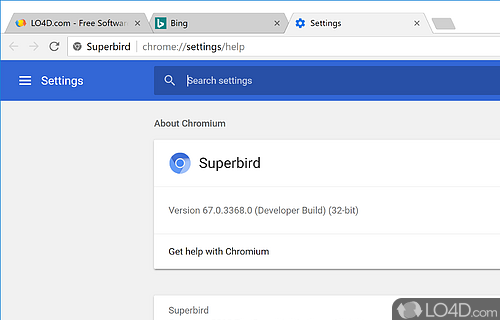 Connection speed - Screenshot of SuperBird Browser