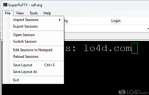 SuperPuTTY Screenshot