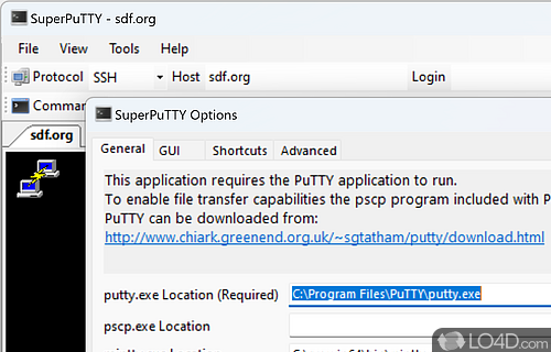 Multiple tabs, sessions and connections for Putty - Screenshot of SuperPuTTY
