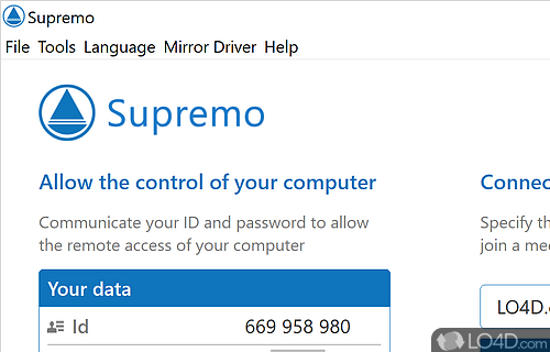 Connect to remote computers and transfer various files from one PC to the other with a little help from this software solution - Screenshot of Supremo