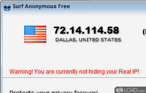 Screenshot of Surf Anonymous Free - Hide your IP and surf the net anonymously