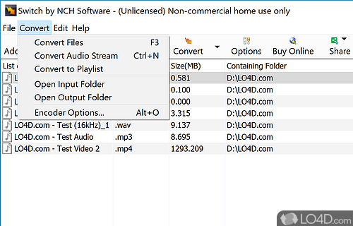 Switch Audio Converter screenshot