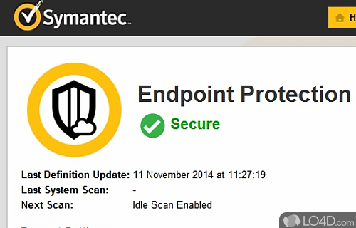 Screenshot of Symantec Endpoint Protection - Powerful, and accessible endpoint antivirus software solution that use on both virtual and physical computer systems