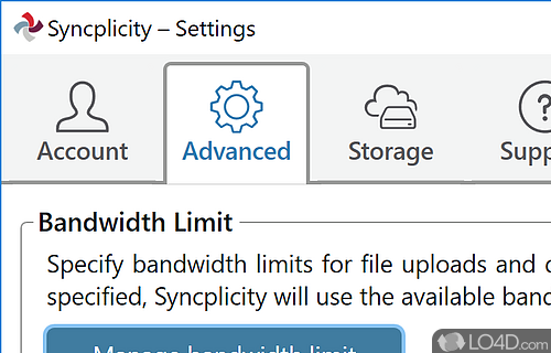 Backup and sync files to a 2 GB virtual drive - Screenshot of Syncplicity