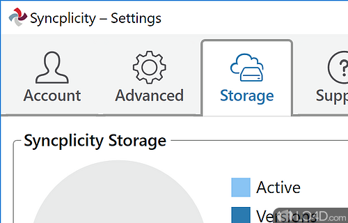 User interface - Screenshot of Syncplicity