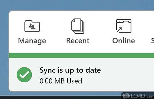 Access files from the computer or a web interface - Screenshot of Syncplicity