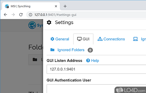 Securely share documents between devices - Screenshot of Syncthing