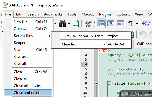 Overall, a reliable and comprehensive HTML editor - Screenshot of SynWrite